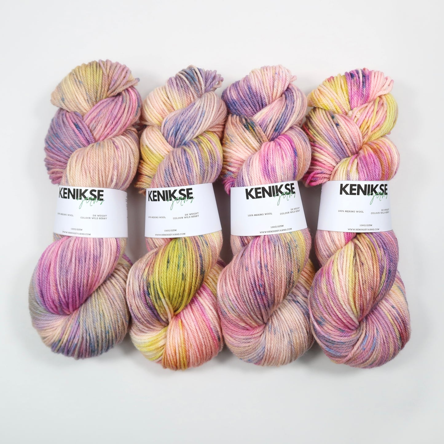 DK Merino Wool Yarn 100g in colour Wild Berry