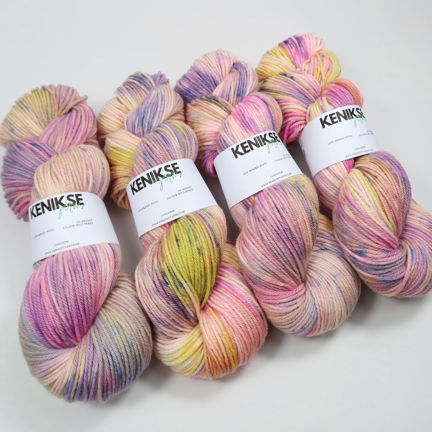 DK Merino Wool Yarn 100g in colour Wild Berry