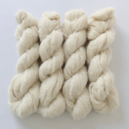 Lace Baby Suri Alpaca and Silk Yarn 100g undyed