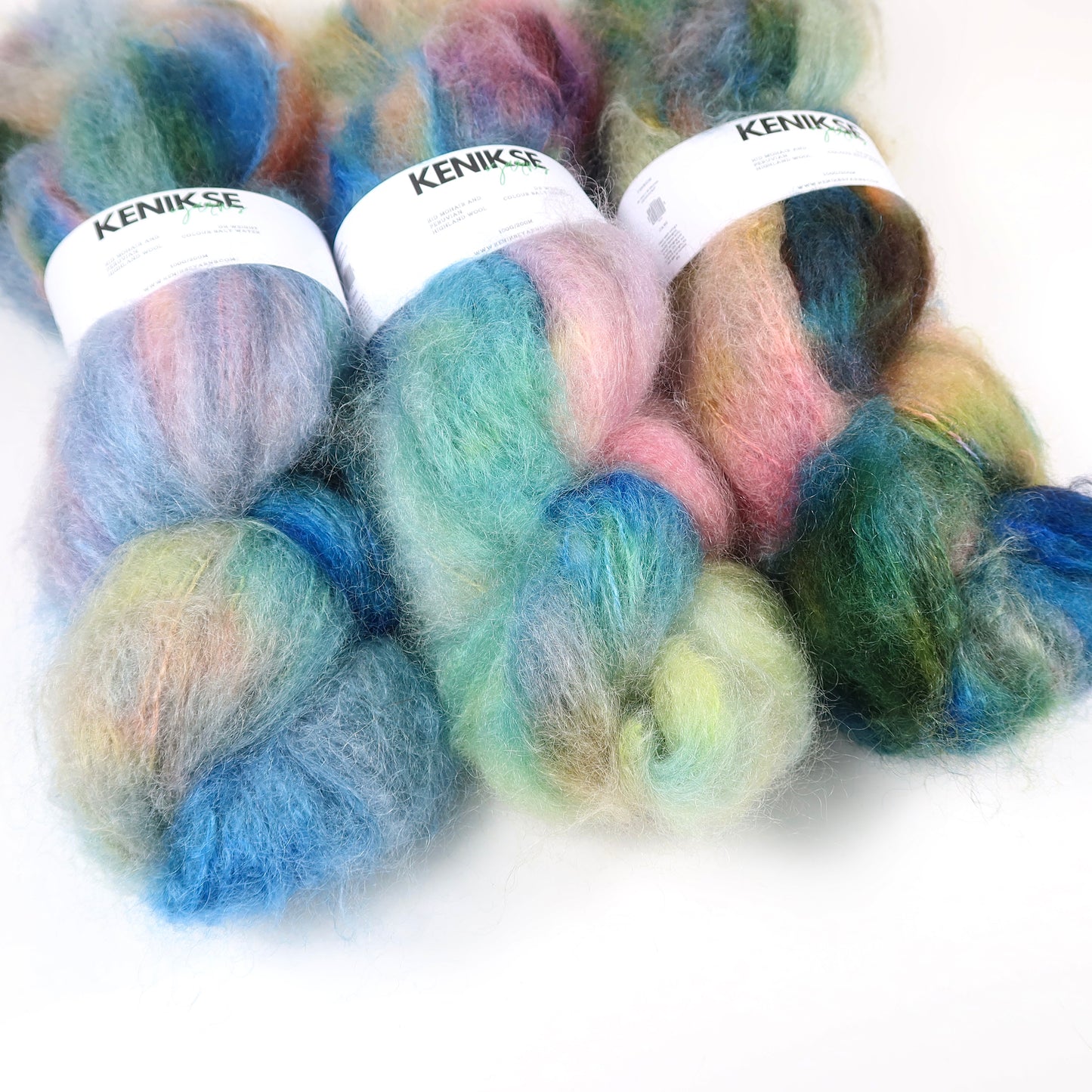 DK Kid Fluff Mohair and Peruvian Highland Wool Yarn 100g in colour Salt Water