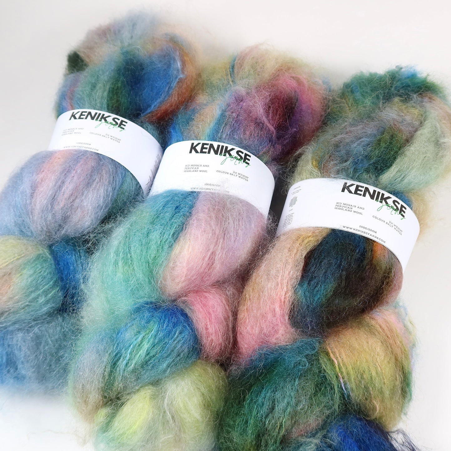 DK Kid Fluff Mohair and Peruvian Highland Wool Yarn 100g in colour Salt Water