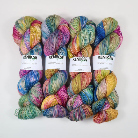 4-ply Superwash Bluefaced Leicester Wool and Nylon Yarn 100g in colour Salt Water
