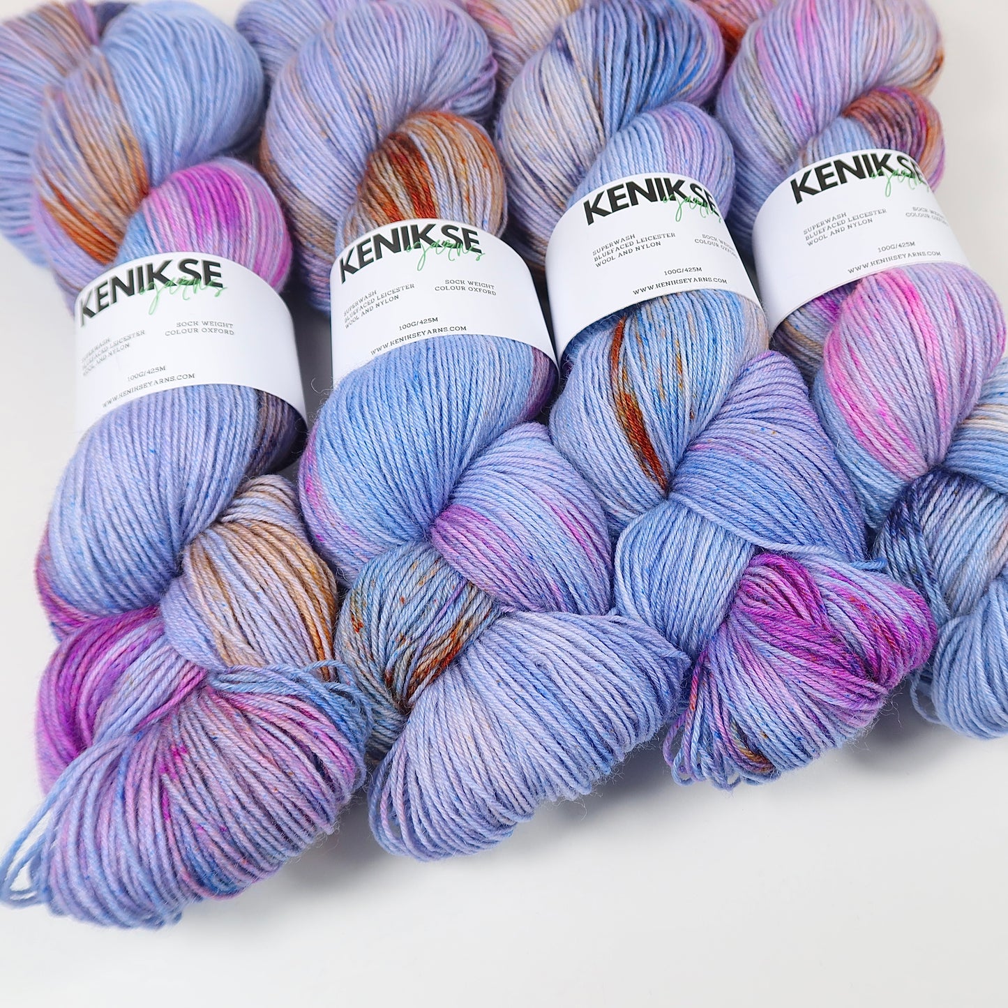 4-ply Superwash Bluefaced Leicester Wool and Nylon Yarn 100g in colour Oxford