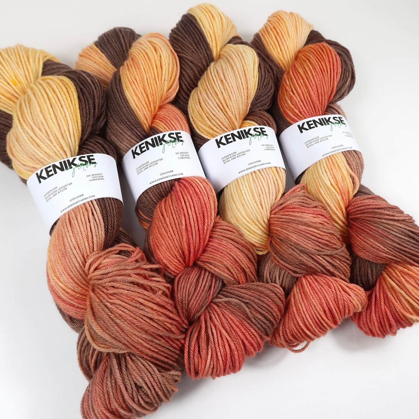 DK Superwash Bluefaced Leicester Wool and Nylon Yarn 100g in colour Tamarind