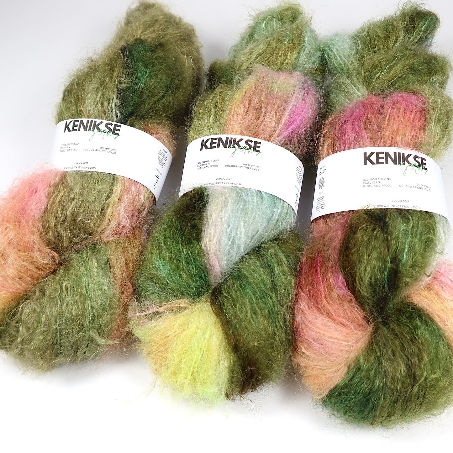 DK Kid Fluff Mohair and Peruvian Highland Wool Yarn 100g in colour Spring Fever