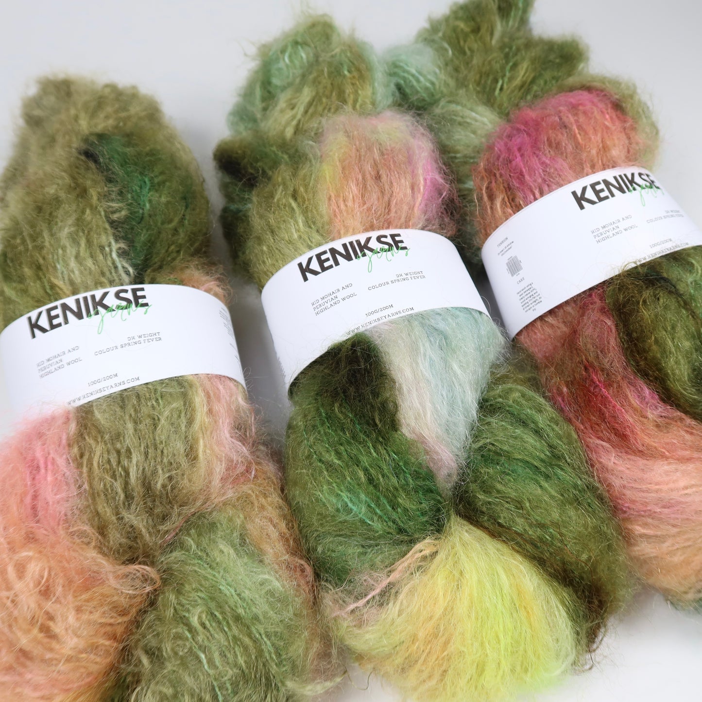 DK Kid Fluff Mohair and Peruvian Highland Wool Yarn 100g in colour Spring Fever