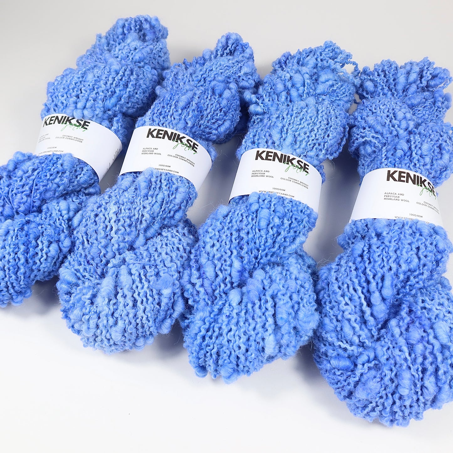 Chunky bobble yarn 100g in colour Cornflower