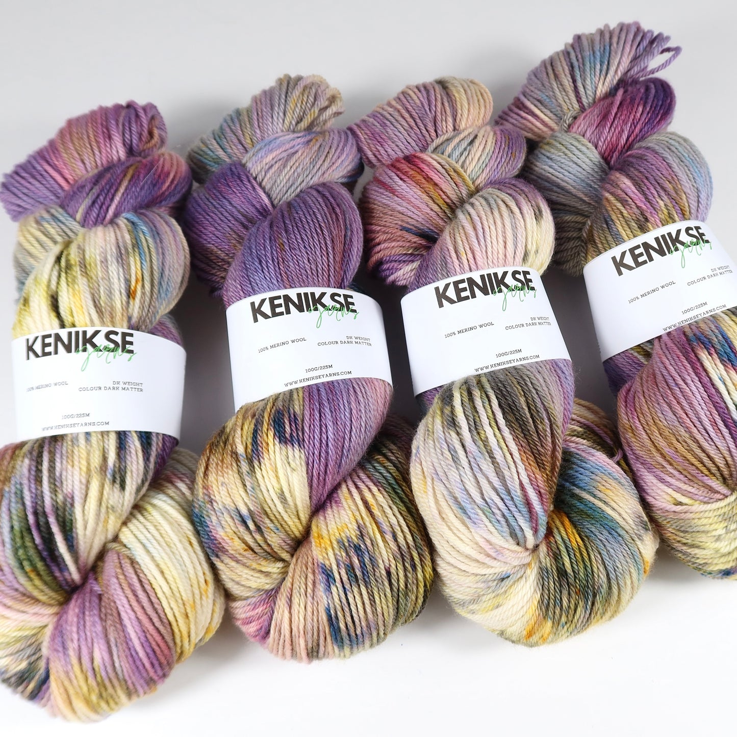 DK Merino Wool Yarn 100g in colour Dark Matter