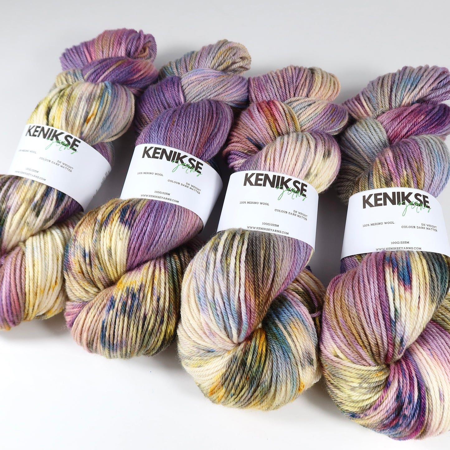 DK Merino Wool Yarn 100g in colour Dark Matter
