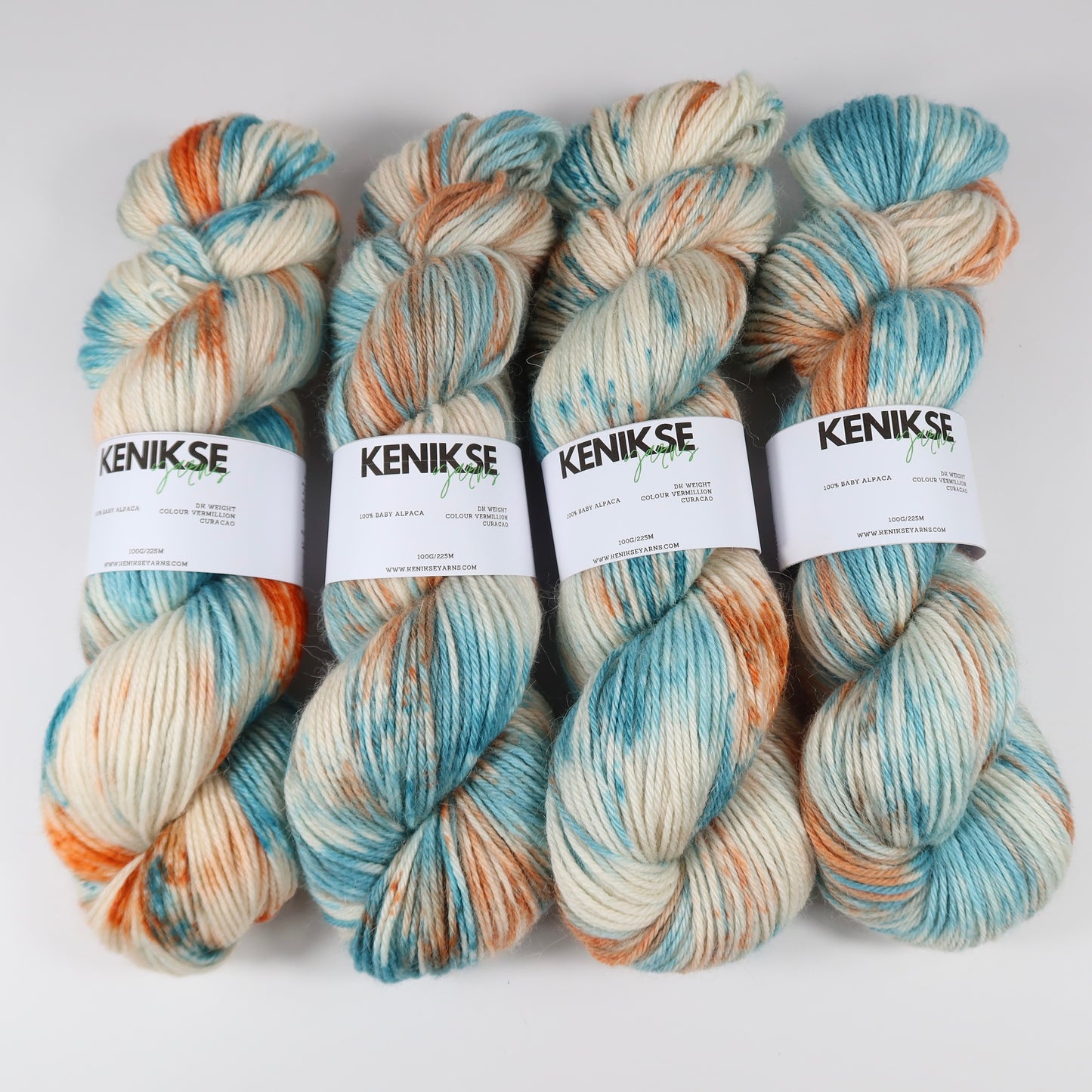 DK Baby Alpaca Yarn 100g in colour Vermillion Curacao