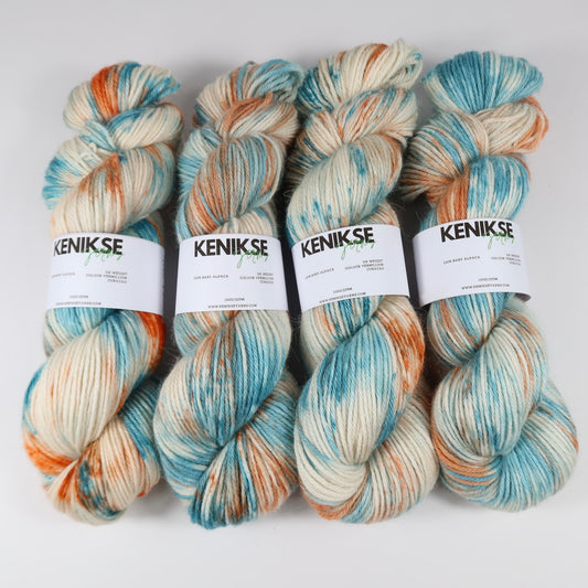 DK Baby Alpaca Yarn 100g in colour Vermillion Curacao