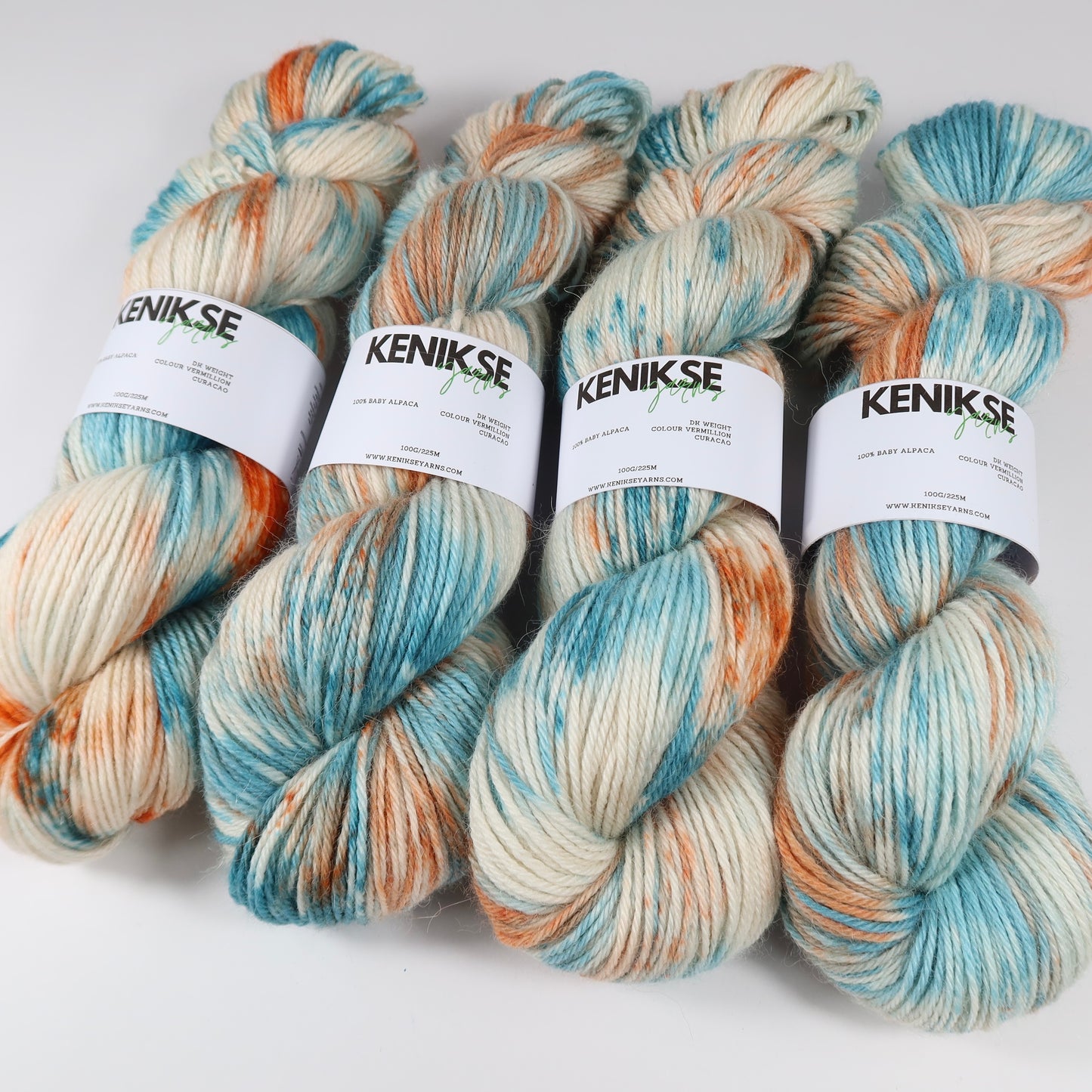 DK Baby Alpaca Yarn 100g in colour Vermillion Curacao