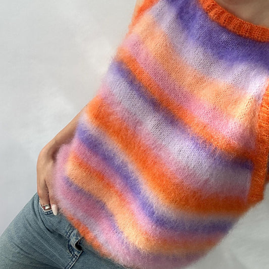 Knit Brushed Mohair Vest Pattern